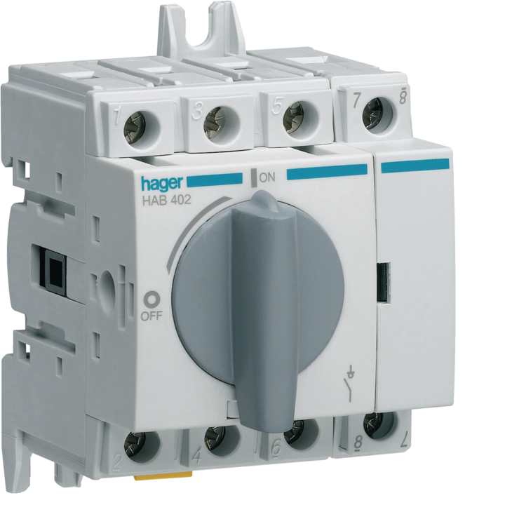 Выключатель Hager HAB402 коммутационный, 4P, 20A