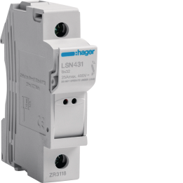 Hager LSN431 sulakepidike 1P 25A 400V signaalinilmaisimella 1M