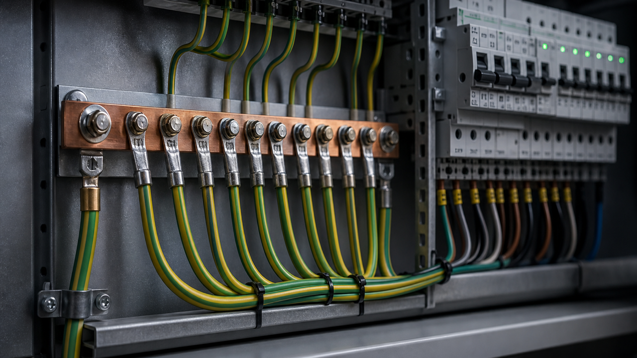 KNX Panel Earthing: TN-S, PE Conductor Sizing and Equipotential Bonding