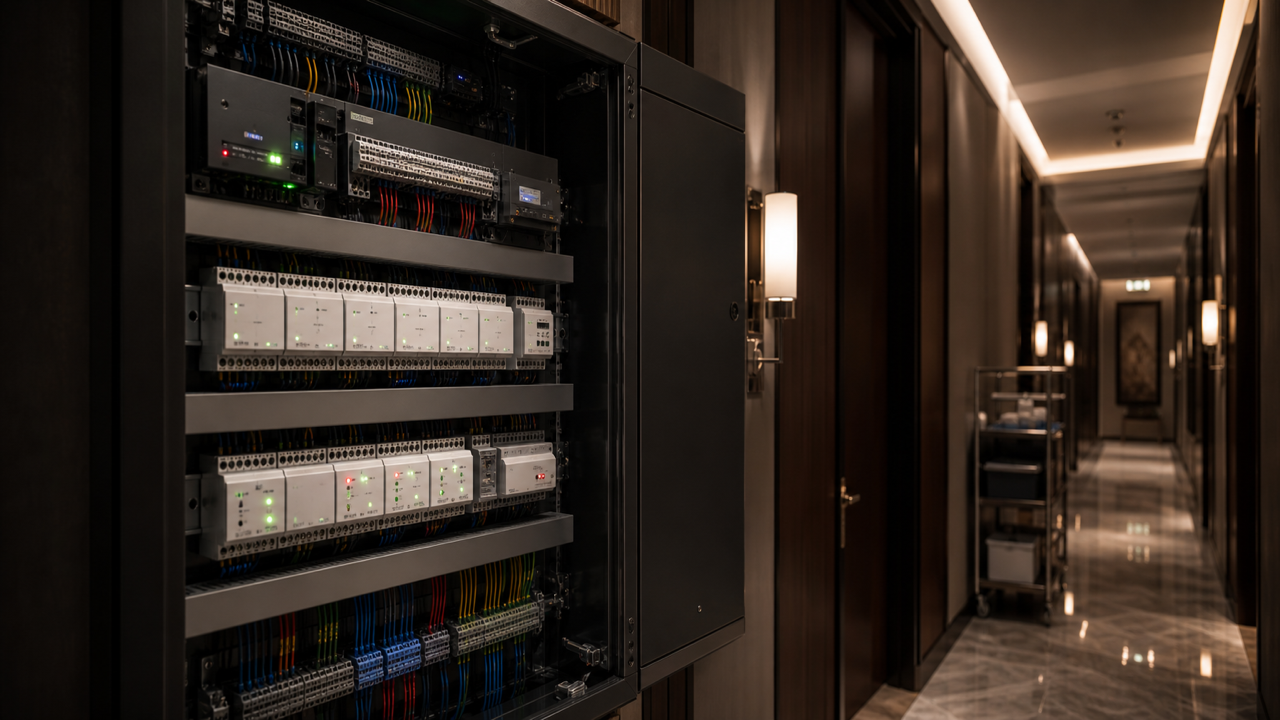 KNX Hotel Guestroom Automation: DND, MUR, Card Holder and PMS Integration